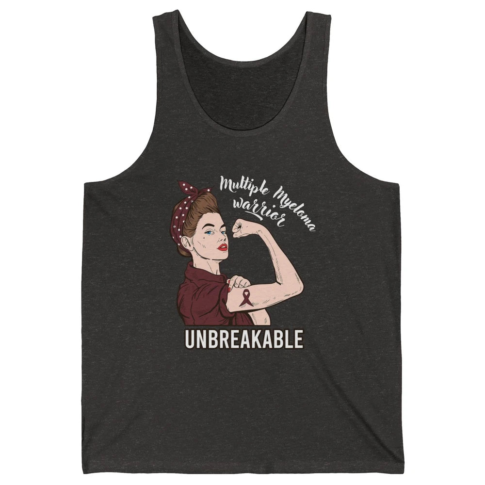 Multiple Myeloma Warrior Unbreakable Myeloma Cancer Survivor Unisex Jersey Tank