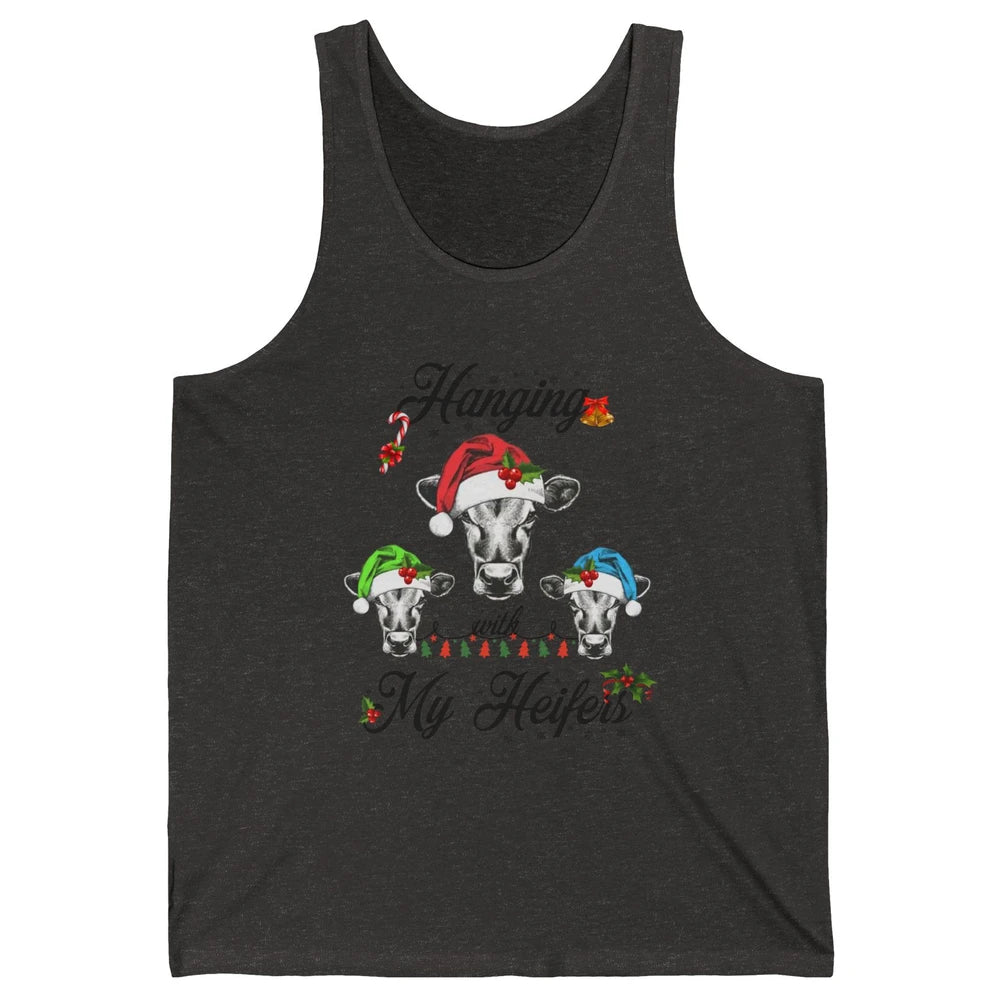 Funny Hanging With My Heifers Santa Heifer Christmas Costume Unisex Jersey Tank