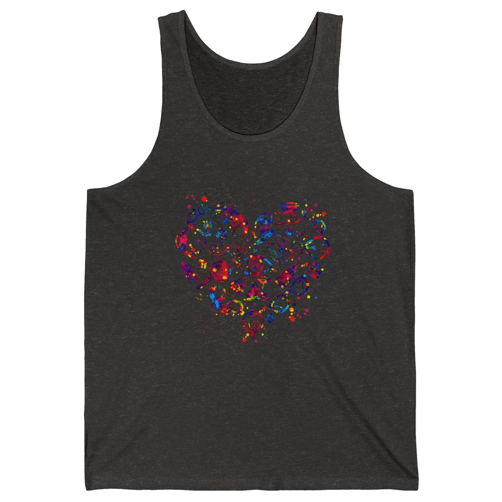 Optometrist Eyeglasses Technician Optometry Eye Doctor Heart Unisex Jersey Tank