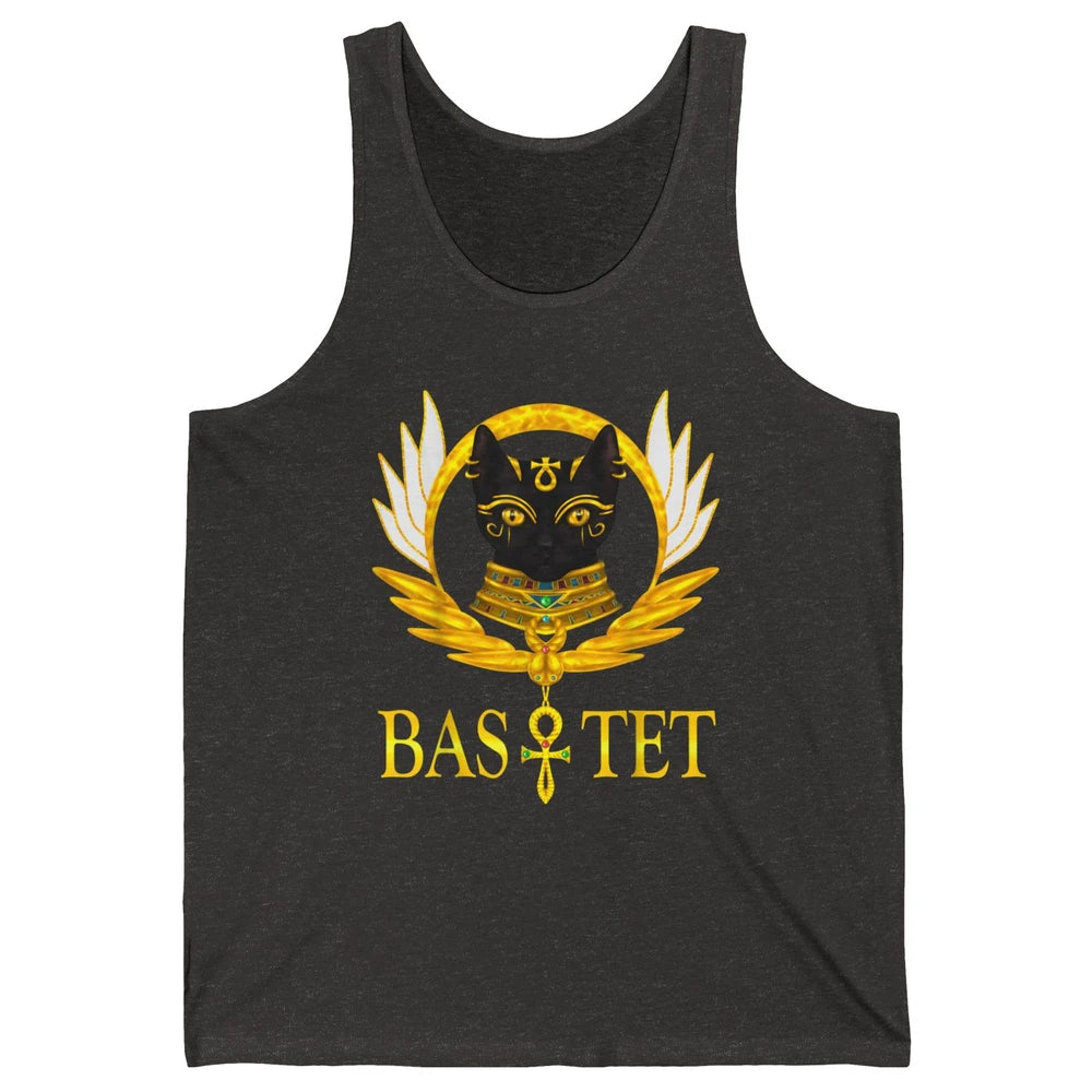 Retro Ancient Egyptian Cat Egypt Goddess Bastet Wings Horus Unisex Jersey Tank