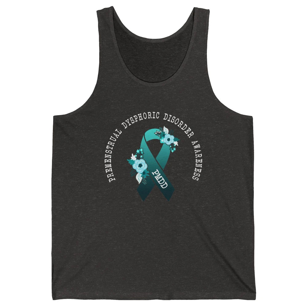 Premenstrual Dysphoric Disorder PMDD Awareness Ribbon Unisex Jersey Tank