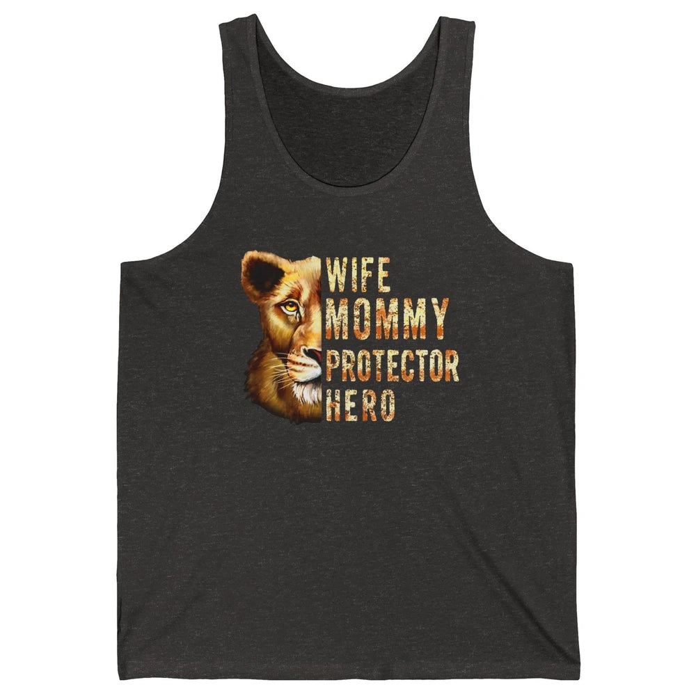 Retro Mommy Lion Queen Wife Mom Protector Hero Mothers Day Unisex Jersey Tank