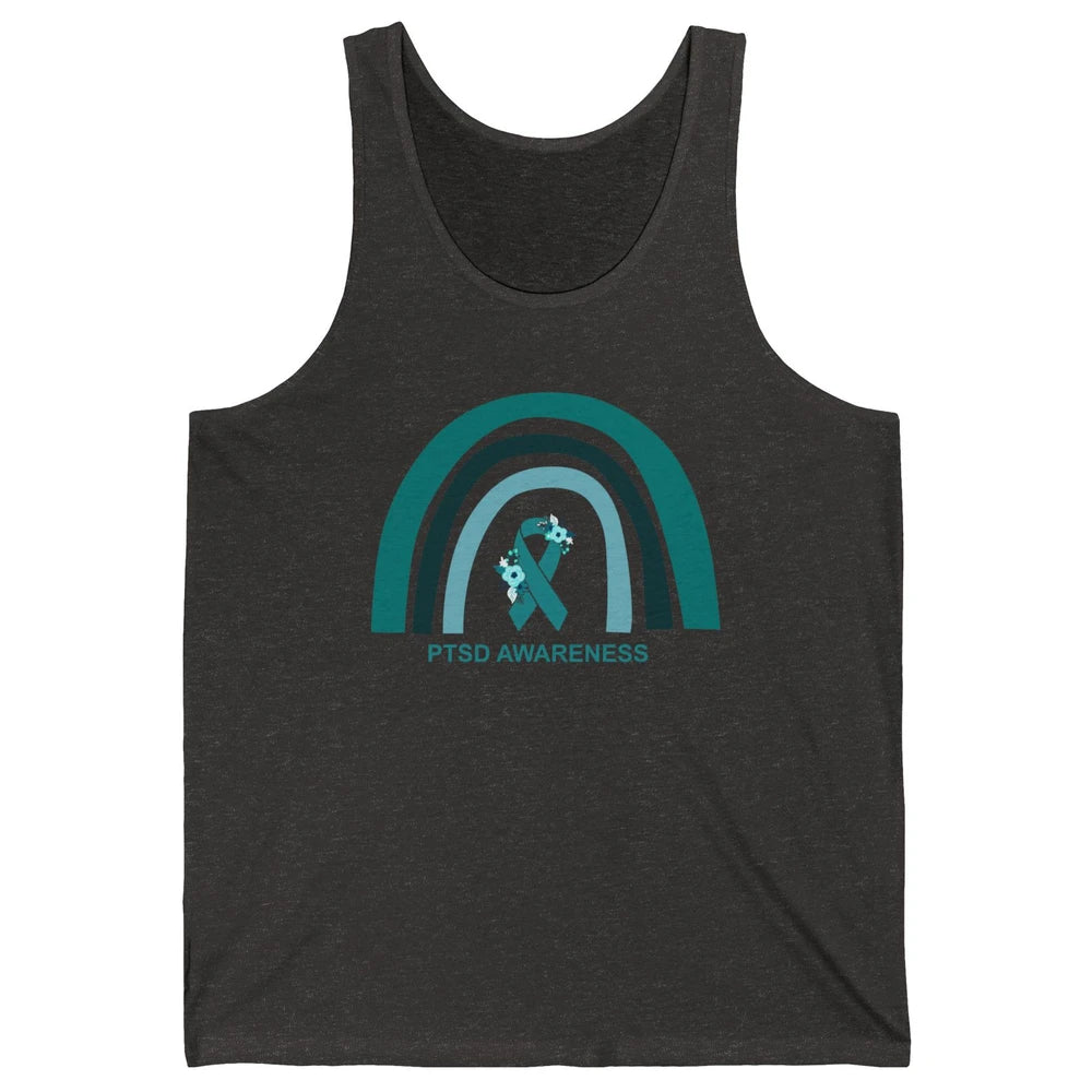 Post-traumatic Stress Disorder Awareness PTSD Teal Ribbon Unisex Jersey Tank