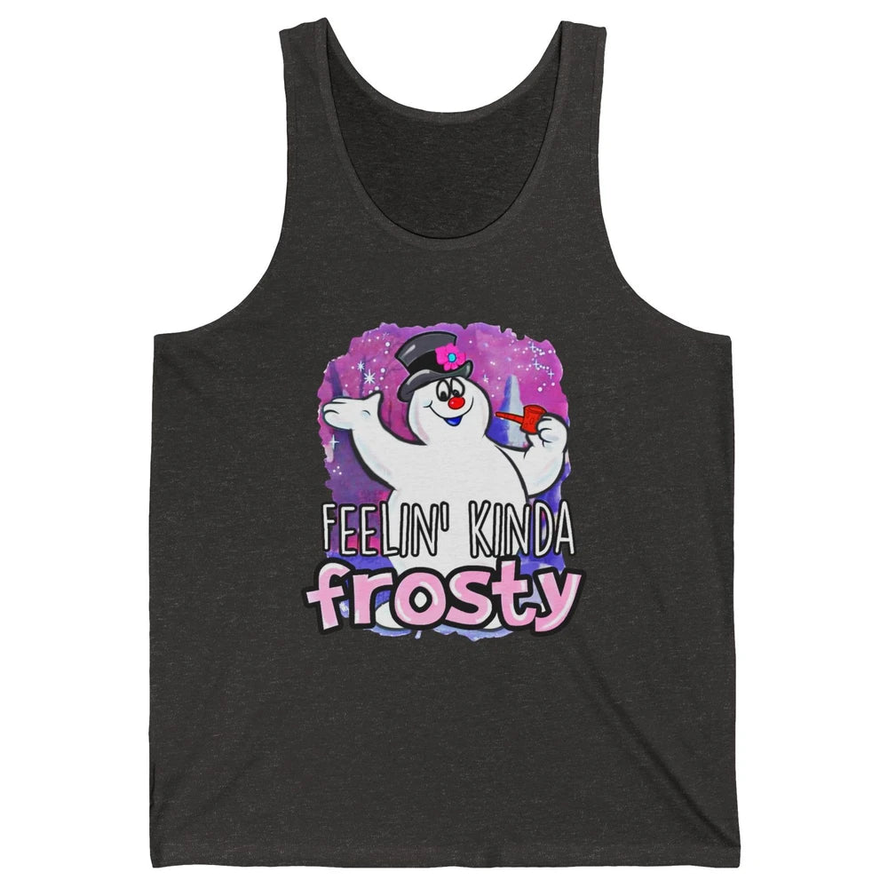 Christmas Snowman Feeling Kinda Frosty Snowflakes Christmas Unisex Jersey Tank