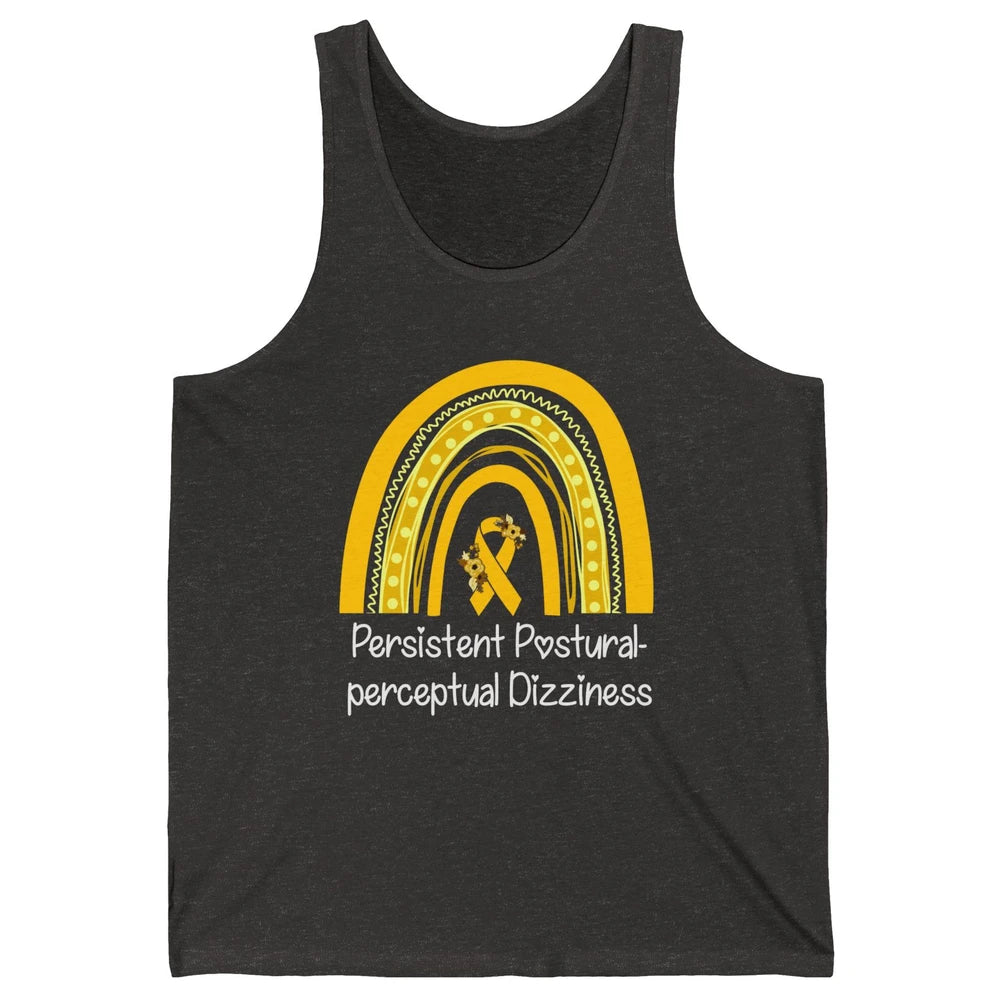 Persistent Postural-perceptual Dizziness PPPD Yellow Rainbow Unisex Jersey Tank