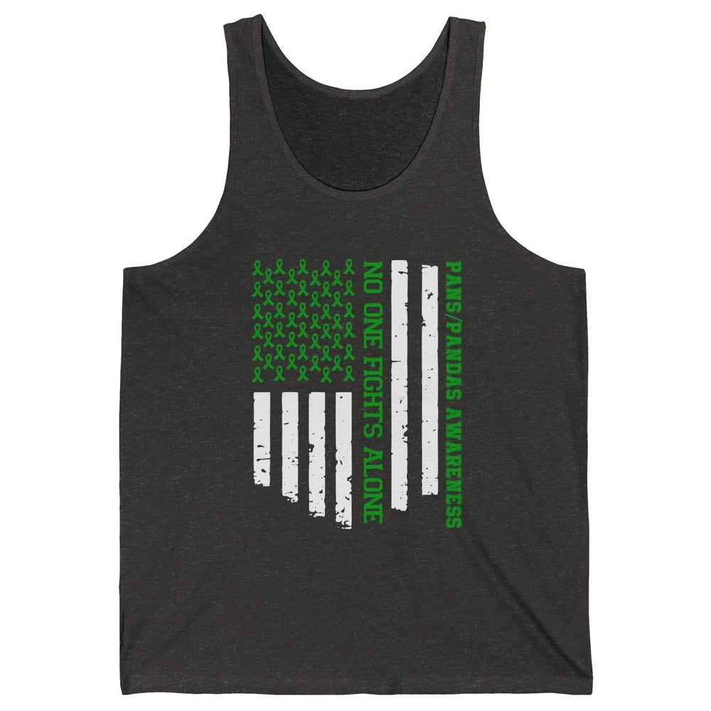 PANS/PANDAS Awareness Retro US Flag No One Fight Alone Unisex Jersey Tank