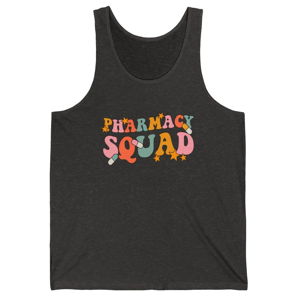 Pharmacy Squad Pharmacist Groovy Halloween Spooky Season Unisex Jersey Tank
