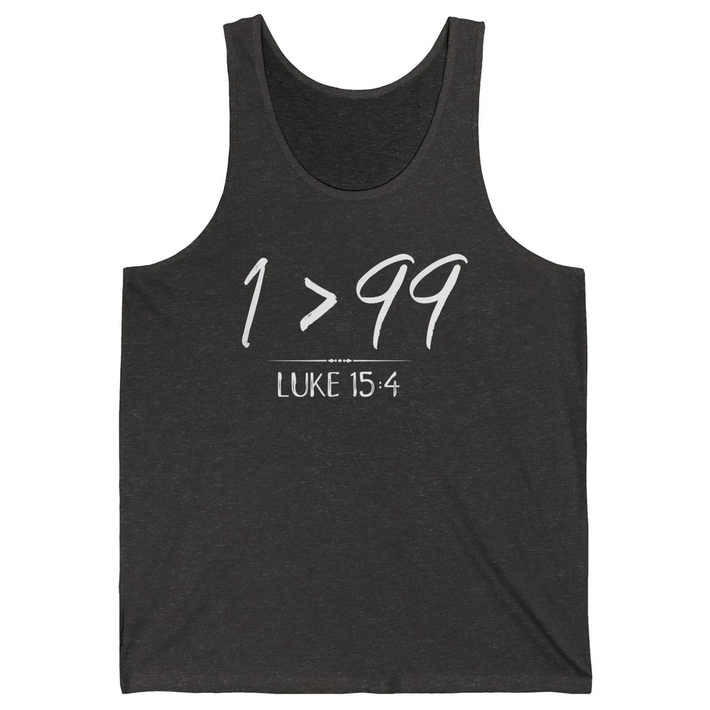 Retro He Left The 99 Rescue Me Christian Jesus Christ Bible Unisex Jersey Tank
