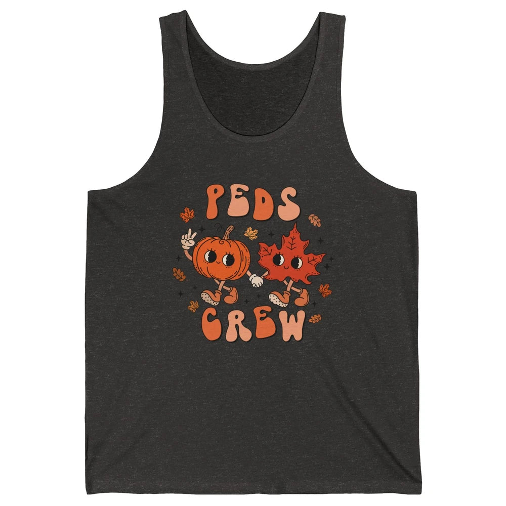 PEDS Crew Fall Pediatric Nurse Autumn Thanksgiving Medical Unisex Jersey Tank