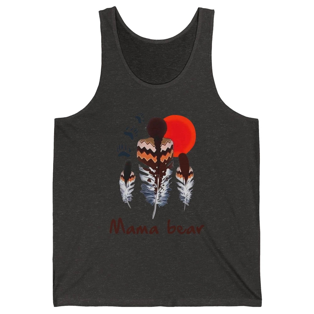 Native Americans Mama Bear Mother and Daughter Tribal Unisex Jersey Tank