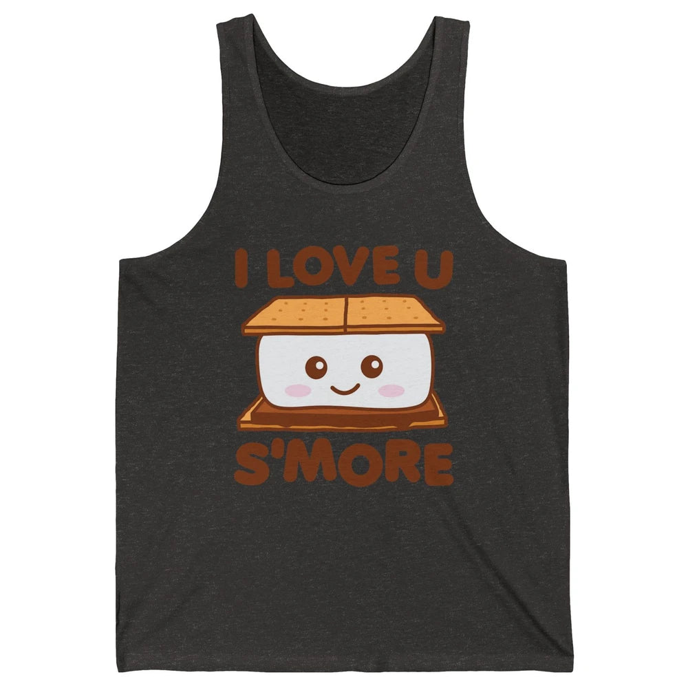 Funny Camping I Love You Smore Pun Camper Campfire Retro Unisex Jersey Tank