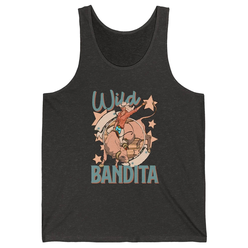 Retro Cowgirl Wild Bandita Western Country Cowboy Wild West Unisex Jersey Tank
