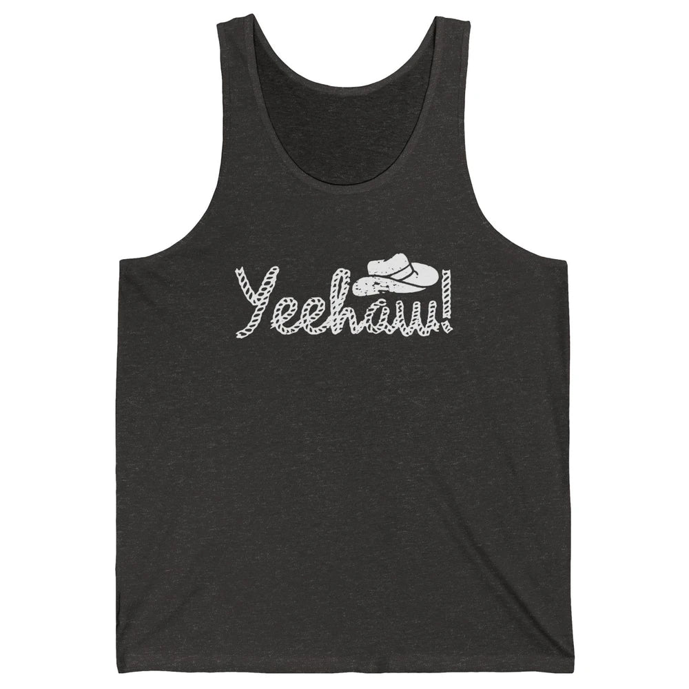Retro Cowboy Lasso Hat Yeehaw Western Country Cowgirls Horse Unisex Jersey Tank
