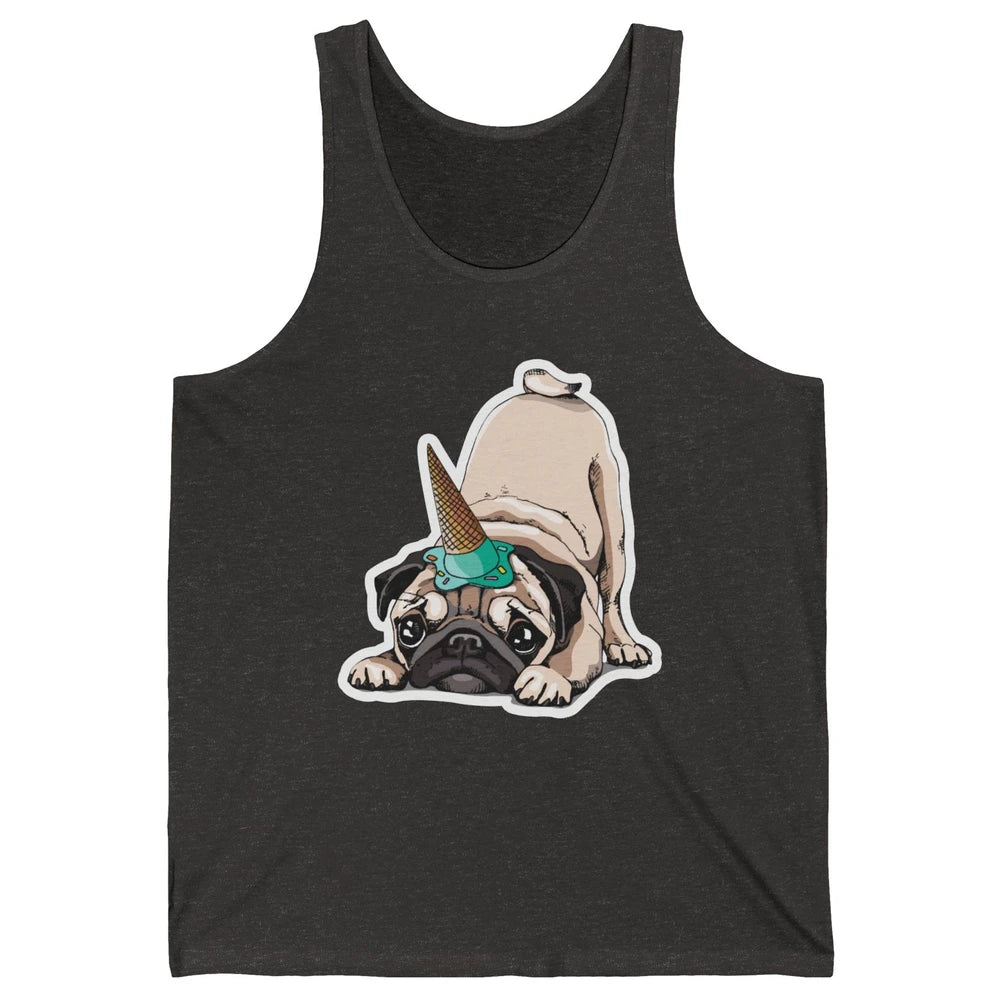Puppy Pugs Funny Unicorn Pug Dog Lovers Gift Cute Pug Dog Unisex Jersey Tank