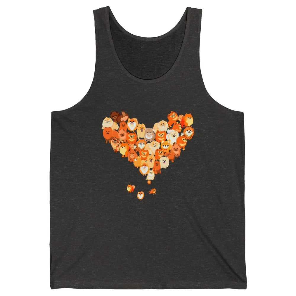 Pomeranian Heart Cute Pomeranian Dog Lovers Gift My Pet Love Unisex Jersey Tank