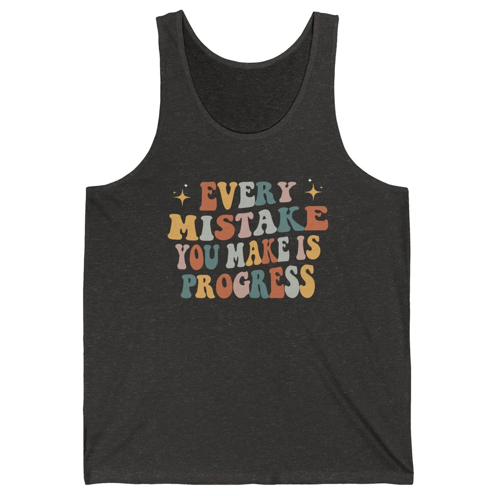 Personal Growth Mindset Therapist Mental Health Retro Boho Unisex Jersey Tank