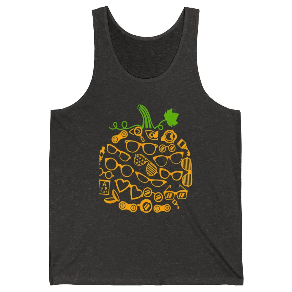 Pumpkin Glasses Optometry Optician Halloween Spooky Season Unisex Jersey Tank