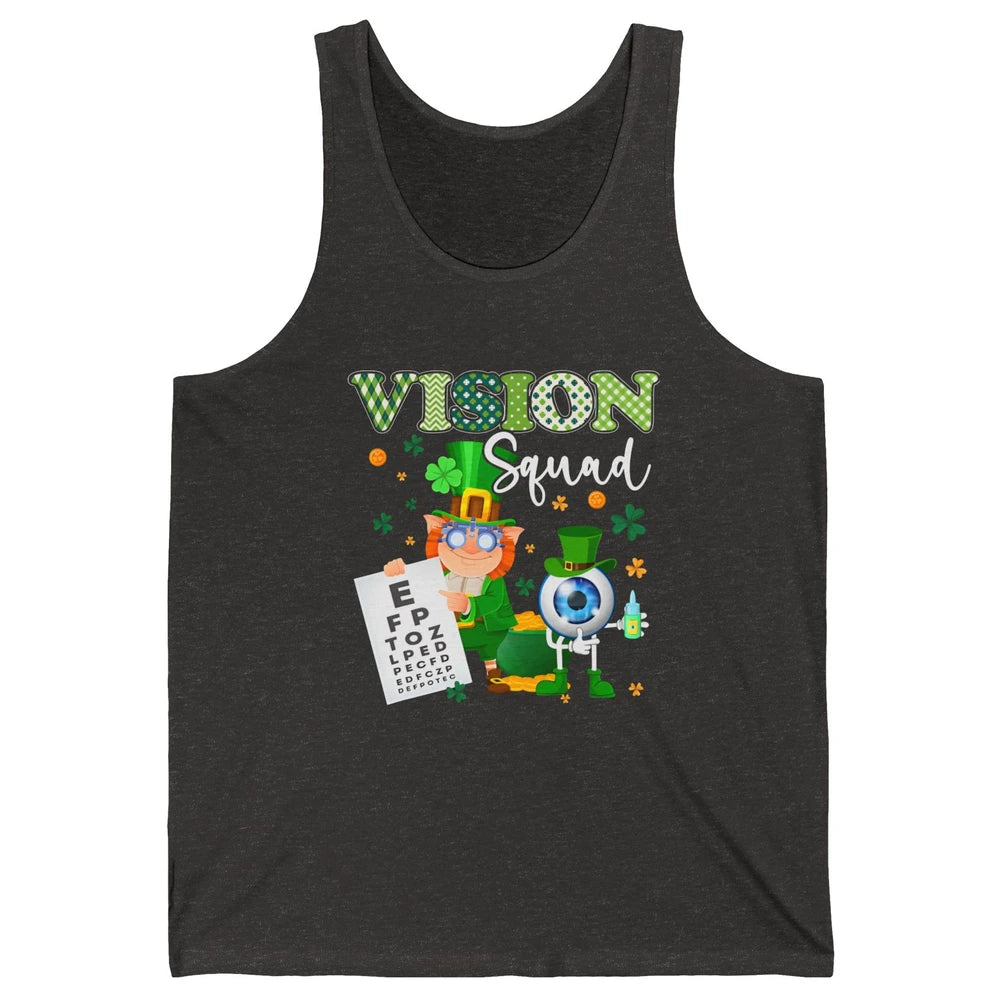 Optometrist St Patrick’s Day Vision Squad Optometry Shamrock Unisex Jersey Tank