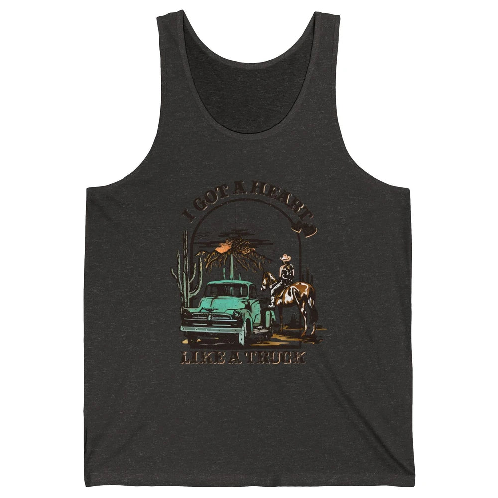 I Got A Heart Like A Truck Western Country Music Cowboy Unisex Jersey Tank