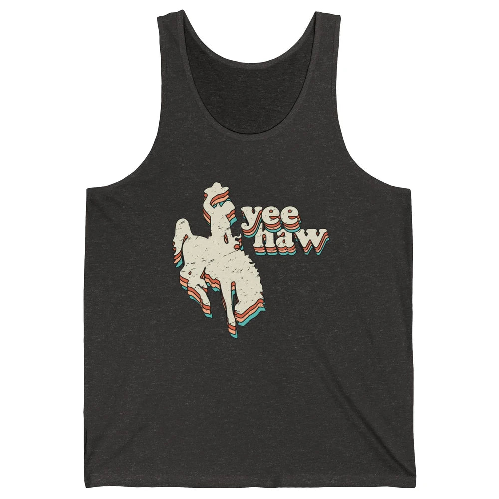Retro Cowboy Yeehaw Western Country Cowgirls Horse Lovers Unisex Jersey Tank