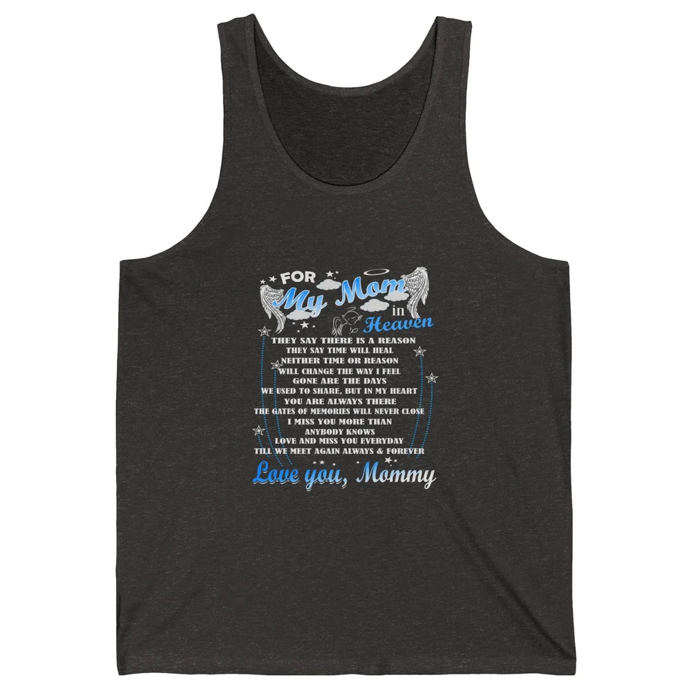 My Mom In Heaven Angel Wings Mother In Memories My Guardian Unisex Jersey Tank