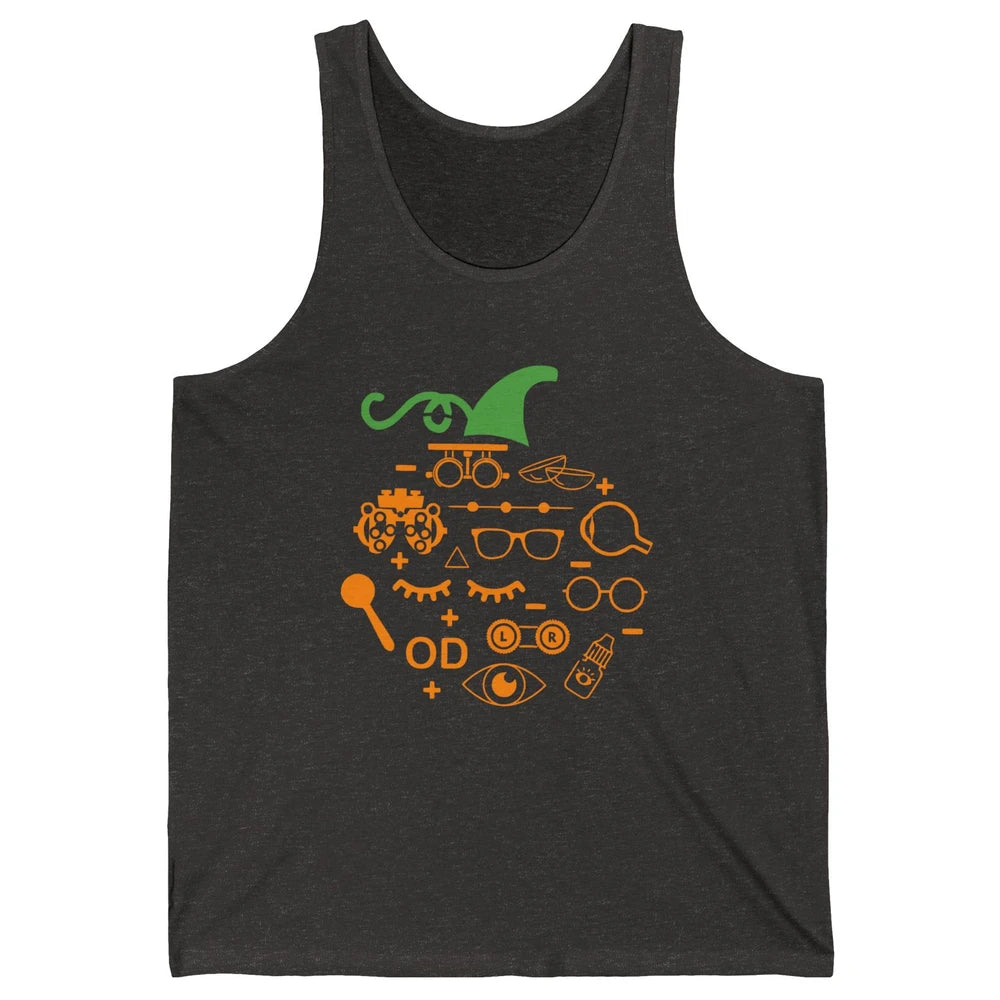 Optometry Glasses Pumpkin Halloween Optometrist Optician Unisex Jersey Tank