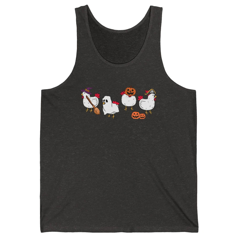 Chicken Ghost Funny Halloween Farm Spooky Chicken Lover Gift Unisex Jersey Tank