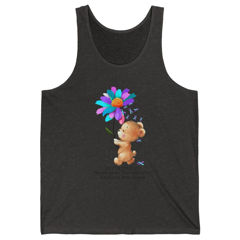 PNES Awareness Purple Teal Ribbon Sunflower Baby Elephant Unisex Jersey Tank