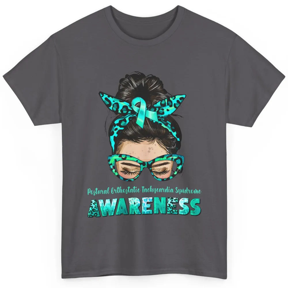 Postural Orthostatic Tachycardia Syndrome Ribbon Messy Bun Classic Unisex T-Shirt