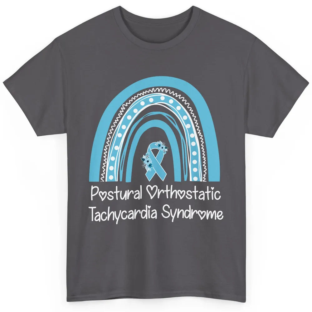 Postural Orthostatic Tachycardia Syndrome Turquoise Rainbow Classic Unisex T-Shirt