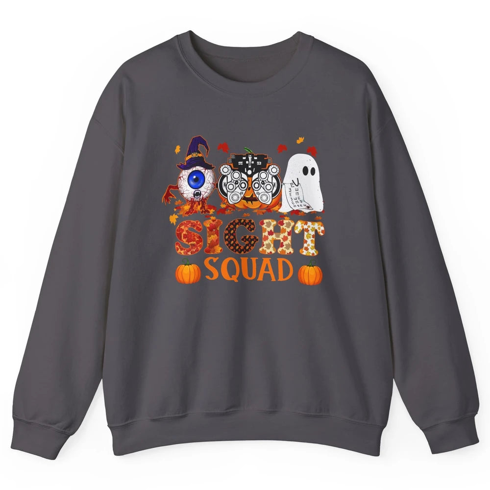 Optometrist Halloween Sight Squad Witch Pumpkin Optician Unisex Crewneck Sweatshirt