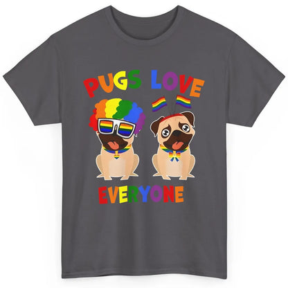 Pride Parade Pugs Love Everyone LGBT Pugs Gay Pride LGBT Classic Unisex T-Shirt