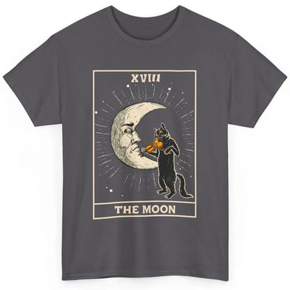 Retro Halloween Cat Guitarist The Moon Tarot Card Witchcraft Classic Unisex T-Shirt