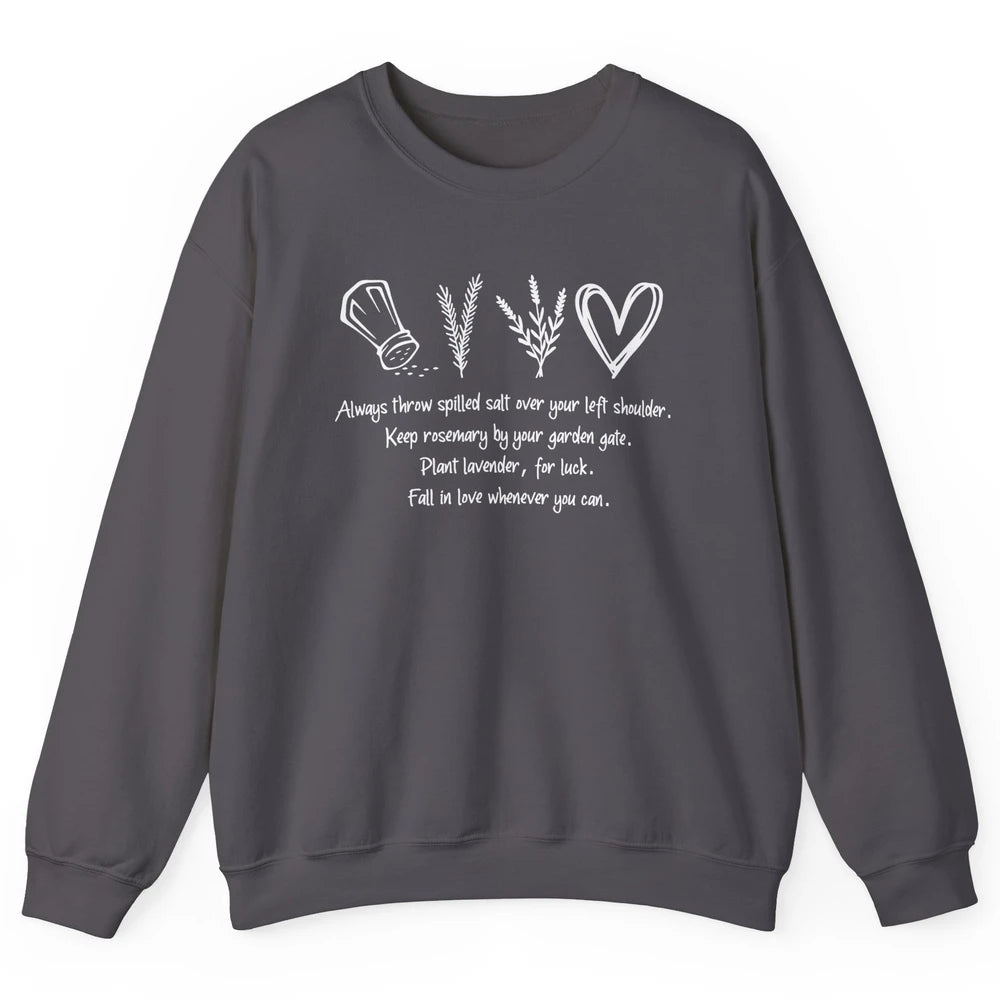 Practical Magic Witch Gardening Card Gardeners Plant Lovers Unisex Crewneck Sweatshirt