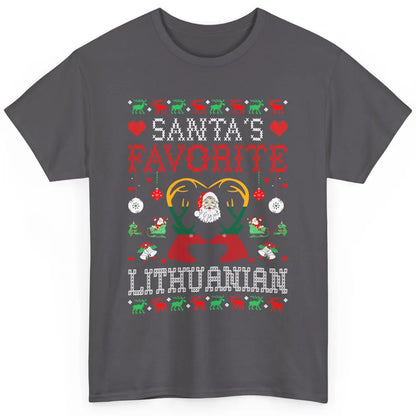 Merry Christmas Santa Favorite Lithuanian Xmas Ugly Santa Classic Unisex T-Shirt