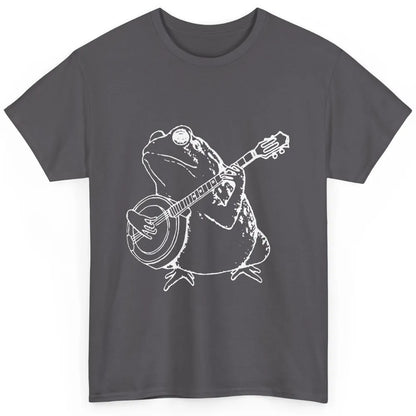 Retro Frog Playing Banjo Musician Banjo Player Music Vintage Classic Unisex T-Shirt