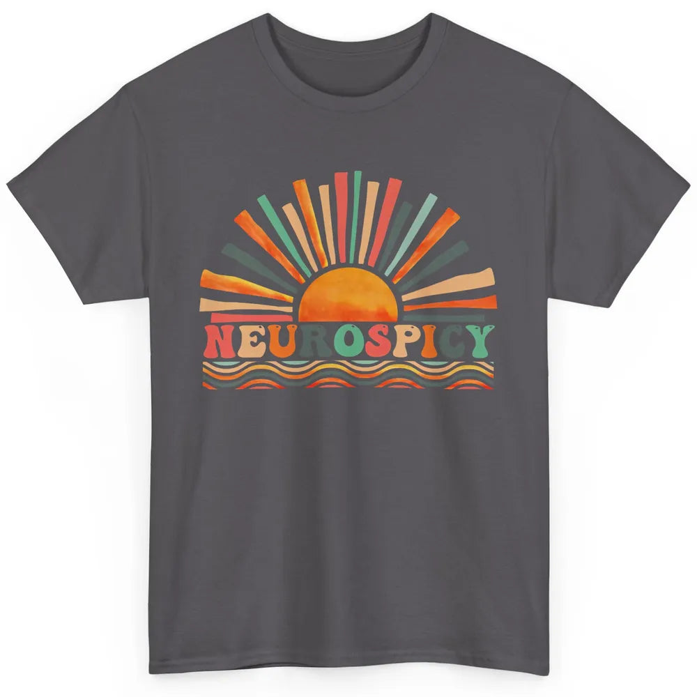 Retro Neurospicy Funny ADHD Neurodiversity Autism Awareness Classic Unisex T-Shirt