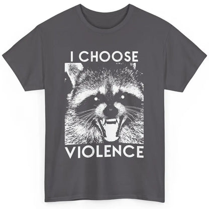 Funny Raccoon Disobey I Choose Violence Sarcastic Raccoon Classic Unisex T-Shirt