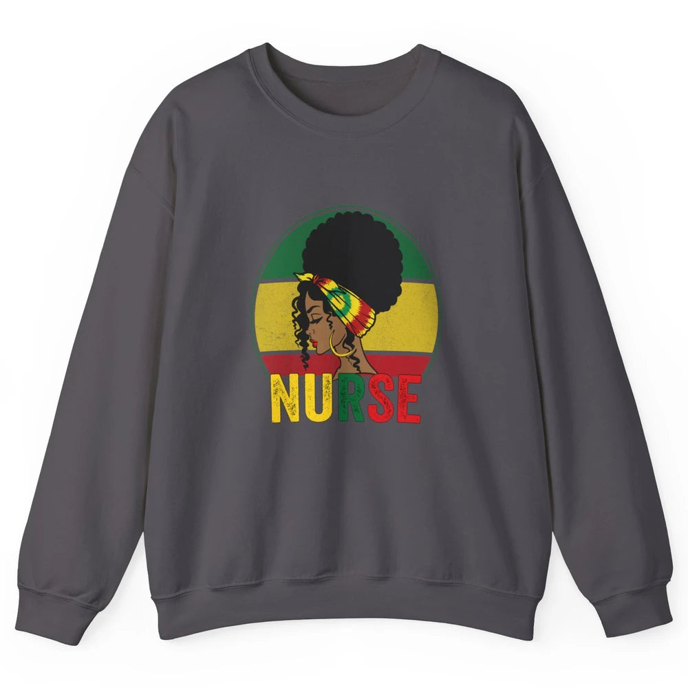 Black History Month Nurse Registered Black Women Medical Unisex Crewneck Sweatshirt