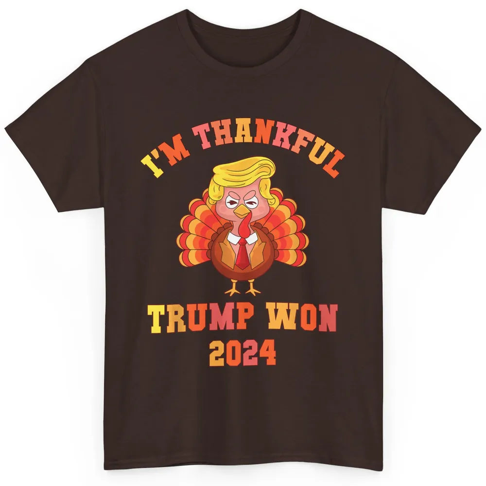 Funny Donald Trump Make Thanksgiving Great Again Thankful Trump Won Republican Classic Unisex T-Shirt