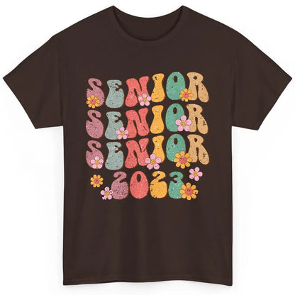 Retro Groovy Daisy Senior 2023 Graduation Gift Class Of 2023 Classic Unisex T-Shirt