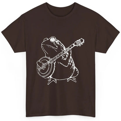 Retro Frog Playing Banjo Musician Banjo Player Music Vintage Classic Unisex T-Shirt