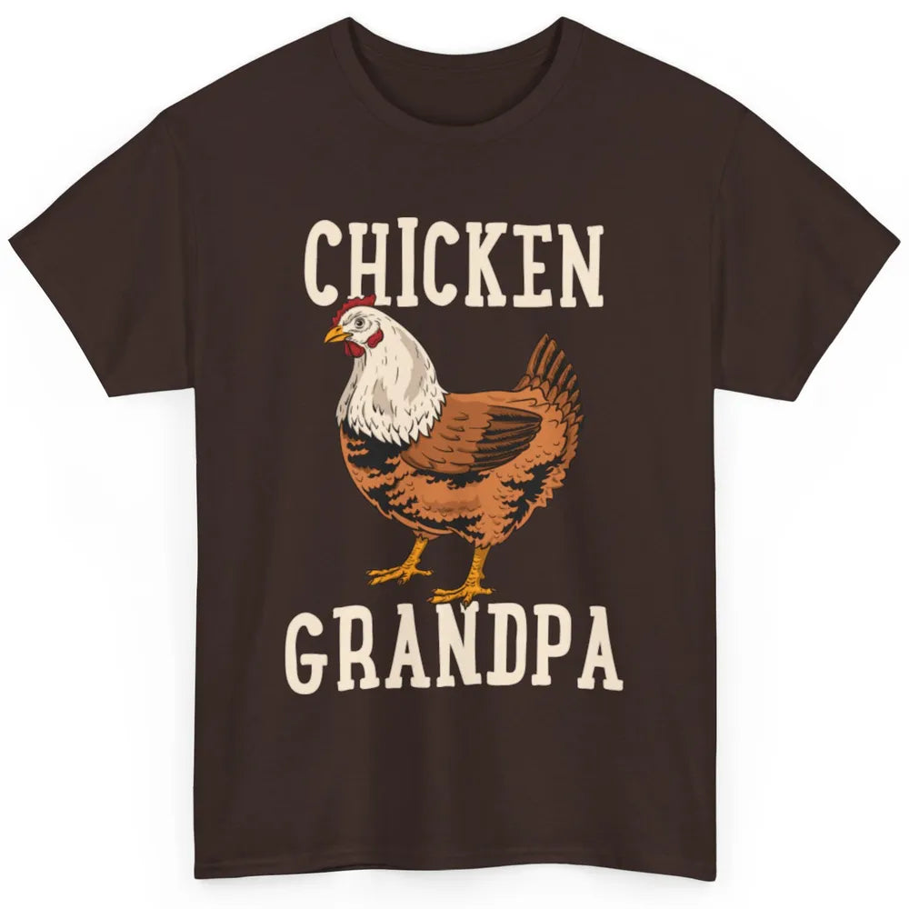 Retro Chicken Grandpa Funny Grandfather Vintage Farm Animal Classic Unisex T-Shirt