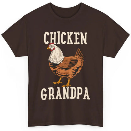 Retro Chicken Grandpa Funny Grandfather Vintage Farm Animal Classic Unisex T-Shirt