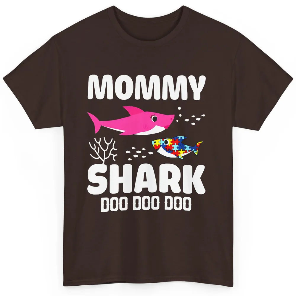 Mommy Shark Autism Shark Puzzle Autism Mom Autism Awareness Classic Unisex T-Shirt