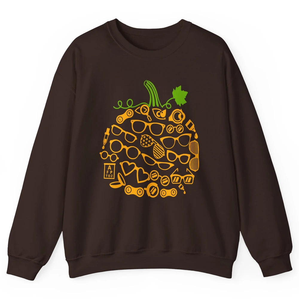Optometry Glasses Pumpkin Halloween Optometrist Optician Unisex Crewneck Sweatshirt