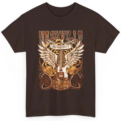 Retro Guitar Nashville Music City Western Country Music Classic Unisex T-Shirt