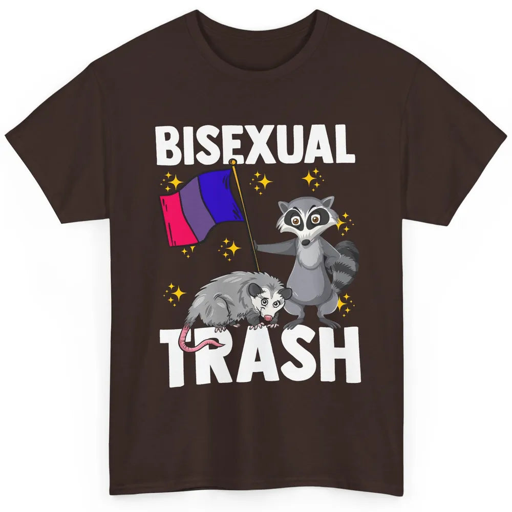 Raccoon LGBT Bisexual Trash Funny Flag Pride Animal Lovers Classic Unisex T-Shirt