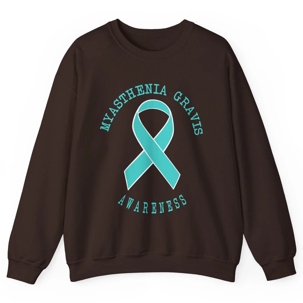 Myasthenia Gravis Awareness Ribbon Neuromuscular Disease Unisex Crewneck Sweatshirt