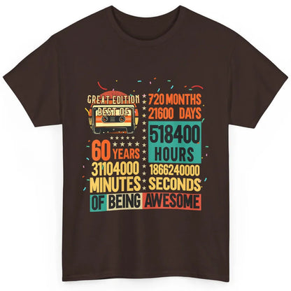 Retro 60s Lifetime Cassette Music Count Down 60th Birthday Classic Unisex T-Shirt
